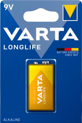E-Block Batterie VARTA Longlife, 9 V, besonders lange Lebensdauer, 1 Stück, Alkali Mangan