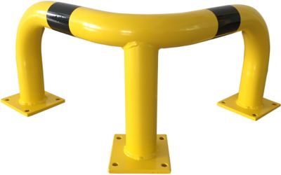 Eck-Rammschutzbügel, 350 mm hoch, für außen