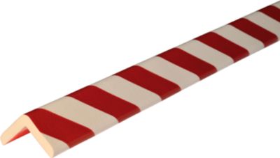 Eckschutzprofil Typ H+, 1-m-Stück, weiss/rot