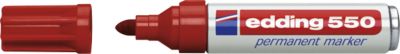 edding 550 Permanent Marker, Rundspitze 3-4 mm, rot, 1 Stück