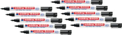 edding 8400, CD/DVD/Blu-ray Disc Marker, 10 Stück, schwarz