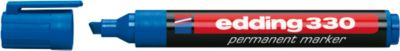 EDDING Permanent Marker 330, mit Keilspitze, 1-5 mm, 1 Stück, blau