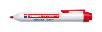 edding retract 11 Permanentmarker, ohne Kappe, mit Druckmechanik, 1 Stück, rot