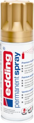 edding Spray 5200, 200 ml, Premium-Acryllack matt, Sprühbreite ca. 50-60 mm, gold matt