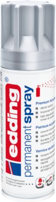 edding Spray 5200, 200 ml, Premium-Acryllack matt, Sprühbreite ca. 50-60 mm, silber matt