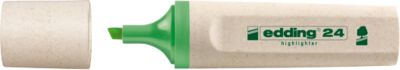 edding Textmarker 24 EcoLine, zu 90 % aus nachwachsenden Rohstoffen, Blauer Engel, nachfüllbar, Schreibfarbe grün, 10 Stck.