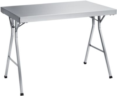 Edelstahl-Arbeitstisch mit klappbarem Fussgestell, 1200x700x850 mm