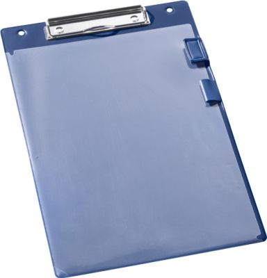 EICHNER Klemmbrett Klemmfix, DIN A4, Kunststoff, mit Klarsichttasche, A4, blau, 10 Stück