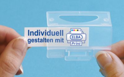 Einsteckschilder ELBA, für ELBA vertic® Komfort-Sichtreiter, 4-zeilig beschriftbar, B 58 x H 18 mm, Karton, 10 Bogen à 50 Stück