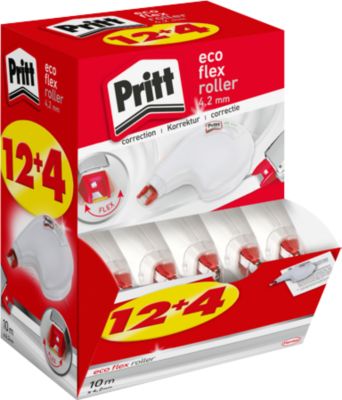 Einweg-Korrekturroller Pritt Eco Flex, ergonom. Design, L 10 m x B 4,2 mm, 16er-Multipack