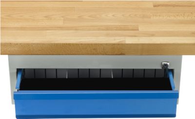 Einzelschublade, mit Gehäuse, abschließbar, inkl. 2 Schlüssel, B 508 x T 590 x H 180 mm, lichtblau RAL 5012