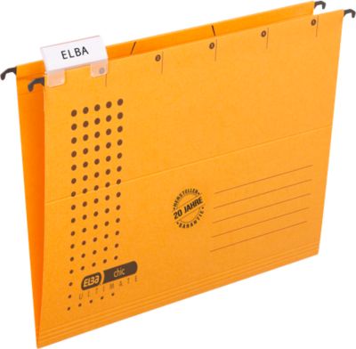 ELBA chic® ULTIMATE Hängemappen, für Formate bis DIN A4, seitlich offen, gelb