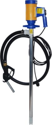 Elektrische Fasspumpe JP-280 ALU 1000, für Diesel & Öle, 112 l/min, Schlauch, 2 Schlauchklemmen & Zapfpistole