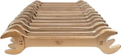 Endres tools Doppelmaulschlüsselset, 12-teilig, SW 6-32 mm, Aluminium-Mehrstoff-Bronze, funkenfrei, Sechskant