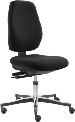 ESD-Arbeitsdrehstuhl Industry Tec classic IS 2087, ohne Armlehnen, Syncro®-Tension, hohe Rückenlehne, schwarz