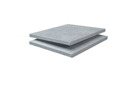 Étagère supplémentaire, pour rayonnages à emboîter, l. 600 x P 500 mm, galvanisé