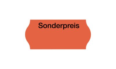 Etiketten für versch. Auszeichner, rot, m. Sonderpreis,10 Rollen