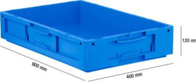 Euro Box Serie LTB 6120, aus PP, Inhalt 20,3 L, ohne Deckel, blau