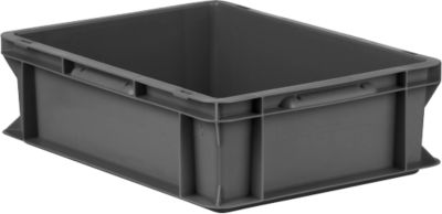 Euro-Maß-Behälter Serie EF 4120, Inhalt 11,1 l, Unterfassgriff, eisengrau