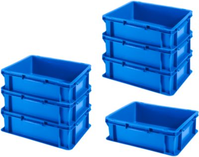 Euroboxen Serie EF 4120, ohne Deckel, 10,1 L, blau, 7 Stück