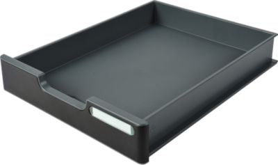 Exacompta MODULODOC Schublade Standard, Front schwarz mit Etikettenhalter, passend für Modulodoc, 25 Jahre Garantie