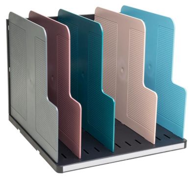 Exacompta Modulotop Sorter A4+ Skandi Farben sortiert, 5 Trennplatten, Etikettenhalter, Blauer Engel, 25 Jahre Garantie