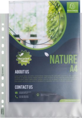 Exacompta Prospekthüllen Forever®, aus Recycing-Polypropylen, genarbt, 90µ, für DIN A4+, 50 Stück