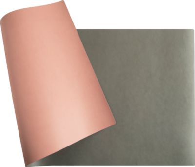Exacompta Schreibunterlage 430 x 900 mm, zweifarbig, PU-Kunstleder, rollbar, rutschfest & abwischbar, Made in France, für Büro & Homeoffice, beige/grau