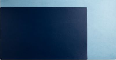 Exacompta Schreibunterlage, weich & flexibel, Kunstleder, zweifarbig, rutschfest, abwischbar, B 600 x T 350 mm, marineblau/himmelblau