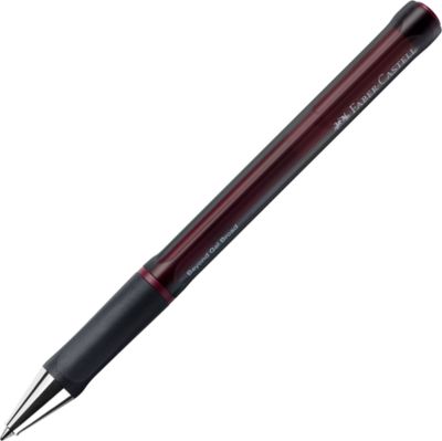 Faber-Castell Gelroller Beyond Gel Broad, Strichstärke 0,6 mm, Minen-Ø 1,0 mm, Schreibfarbe rot, dokumentenecht, Recycling-Kunststoff/Metall, 1 Stück