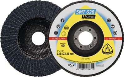 Fächerscheibe SMT 628 Supra D.115mm K.40 fl.INOX ZK KLINGSPOR, 10 Stück