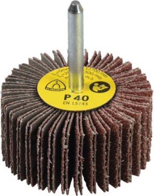 Fächerschleifer KM 613 √ò30xH15mm K.80 Korund Schaft-D.6mm KLINGSPOR, 10 Stück