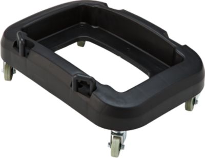 Fahrgestell für Schäfer Shop Select Abfallbehälter mit Volumen 60 l, verkettbar, 4 Lenkrollen, 2 Verbinder, B 480 x T 330 x H 140 mm, schwarz