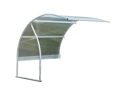 Fahrrad-Unterstand Mottez B801V, Erweiterung für Fahrrad-Unterstand B800VNO, B 2240 x T 2210 x H 2200 mm, transparent