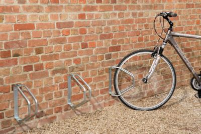 Fahrrad Wandparker, um 180° schwenkbar, für Reifen bis B 50 mm, B 85 x T 285 x H 328 mm, Stahl verzinkt, 1 Einstellplatz
