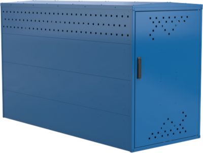 Fahrradgarage BikeBox 1 G mit Giebeldach, enzianblau RAL 5010