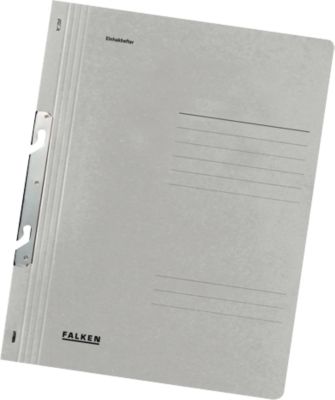 FALKEN Einhakhefter, DIN A4, ganzer Deckel, 1 Stück, grau