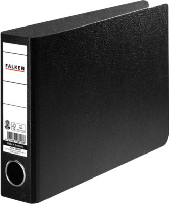 Falken Ordner, A5 quer, Rückenbreite 50 mm, Hartpappe, schwarz
