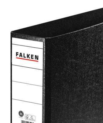 FALKEN Ordner, DIN A4 Querformat, Rückenbreite 80 mm, schwarz