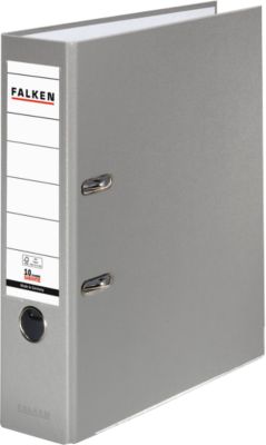 Falken PP-Color Ordner, DIN A4, Rückenbreite 80 mm, 20 Stück, grau