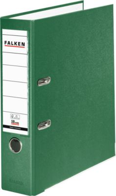 Falken PP-Color Ordner, DIN A4, Rückenbreite 80 mm, 20 Stück, grün
