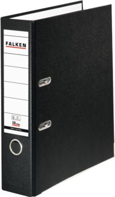 Falken PP-Color Ordner, DIN A4, Rückenbreite 80 mm, 20 Stück, schwarz