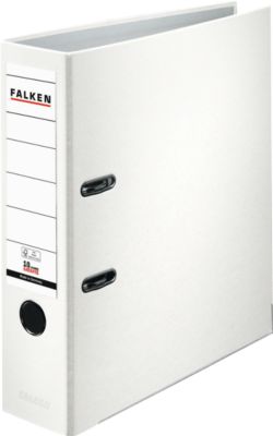 Falken PP-Color Ordner, DIN A4, Rückenbreite 80 mm, 20 Stück, weiß