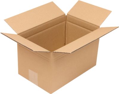 Faltkarton 2-wellig, Wellpappe, braun, optimiert auf Europalettenmaß, 280 x 180 mm