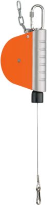 Federzug HAHN+KOLB Autostat Typ 7200, Traglast 0 bis 0,5 kg, Seilauszugslänge bis 1600 mm, Rückholer, Absturzsicherung, Spezialkunststoff, orange