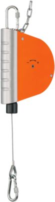 Federzug HAHN+KOLB Autostat Typ 7211, Traglast 1,5 bis 3 kg, Seilauszugslänge bis 2500 mm, Rückholer, Absturzsicherung, Spezialkunststoff, orange