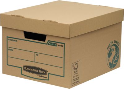 Fellowes Archivbox Bankers Box Earth, aus Karton, doppelt verstärkter Boden, 10 Stück