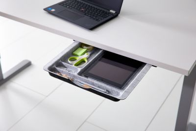 Filzorganizer-Schublade, mit Auszug, Recycling-Filz und Kunststoff, hellgrau/dunkelgrau