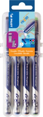 Fineliner FriXion 4er-Set Klassik, KS-Spitze, Strichstärke 0,45 mm, radierbar, 4 Standardfarben