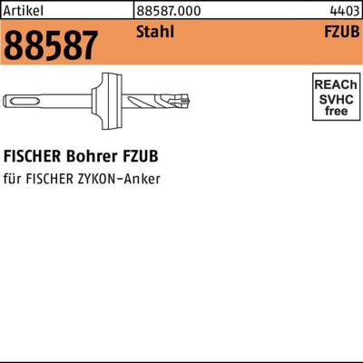 FISCHER Hammerbohrer FZUB, Ø 14 mm, Arbeitslänge 80 mm, Stahl, Artikel 88587